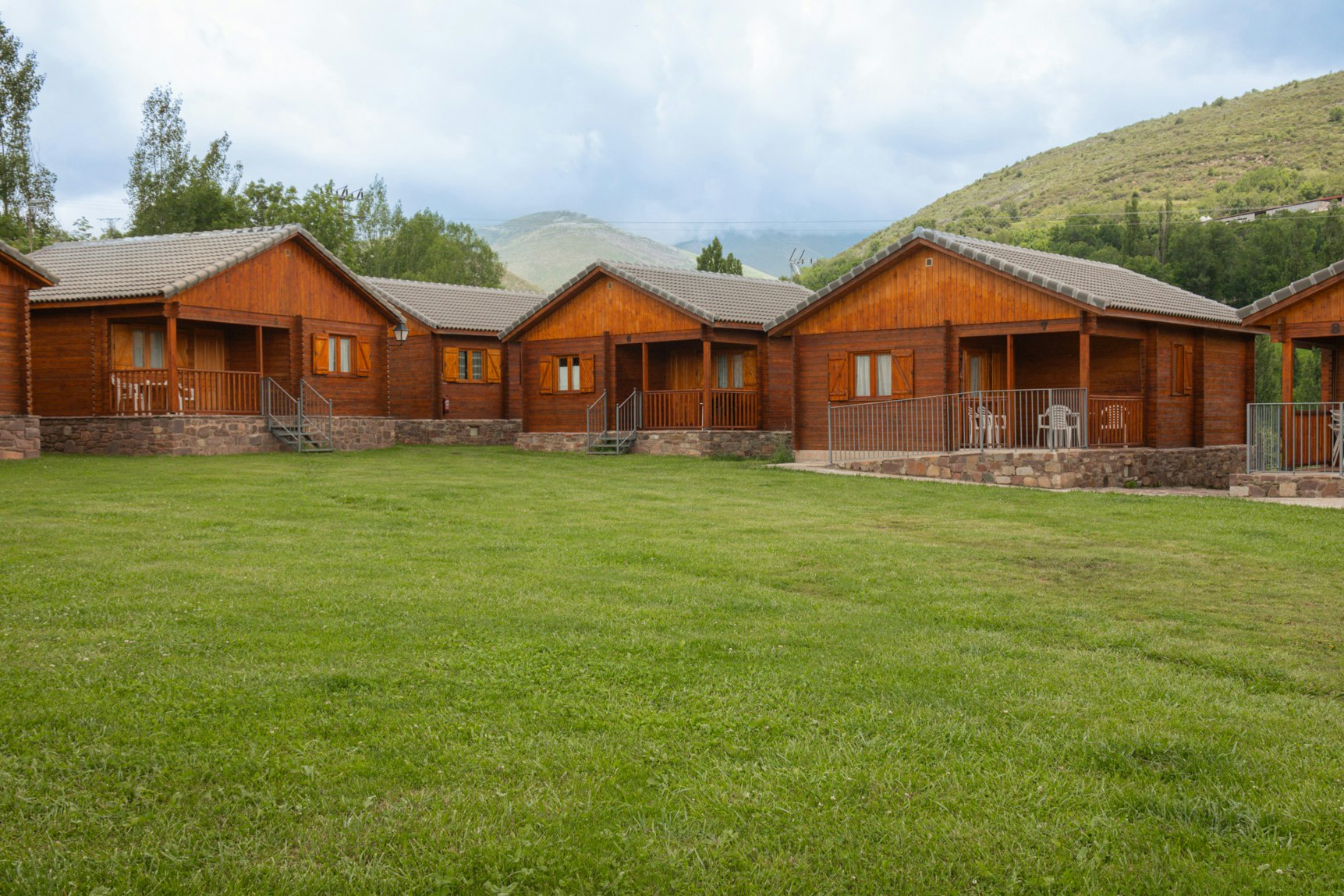Camping Laspaúles - Blick auf die Mobilheime auf dem Campingplatz