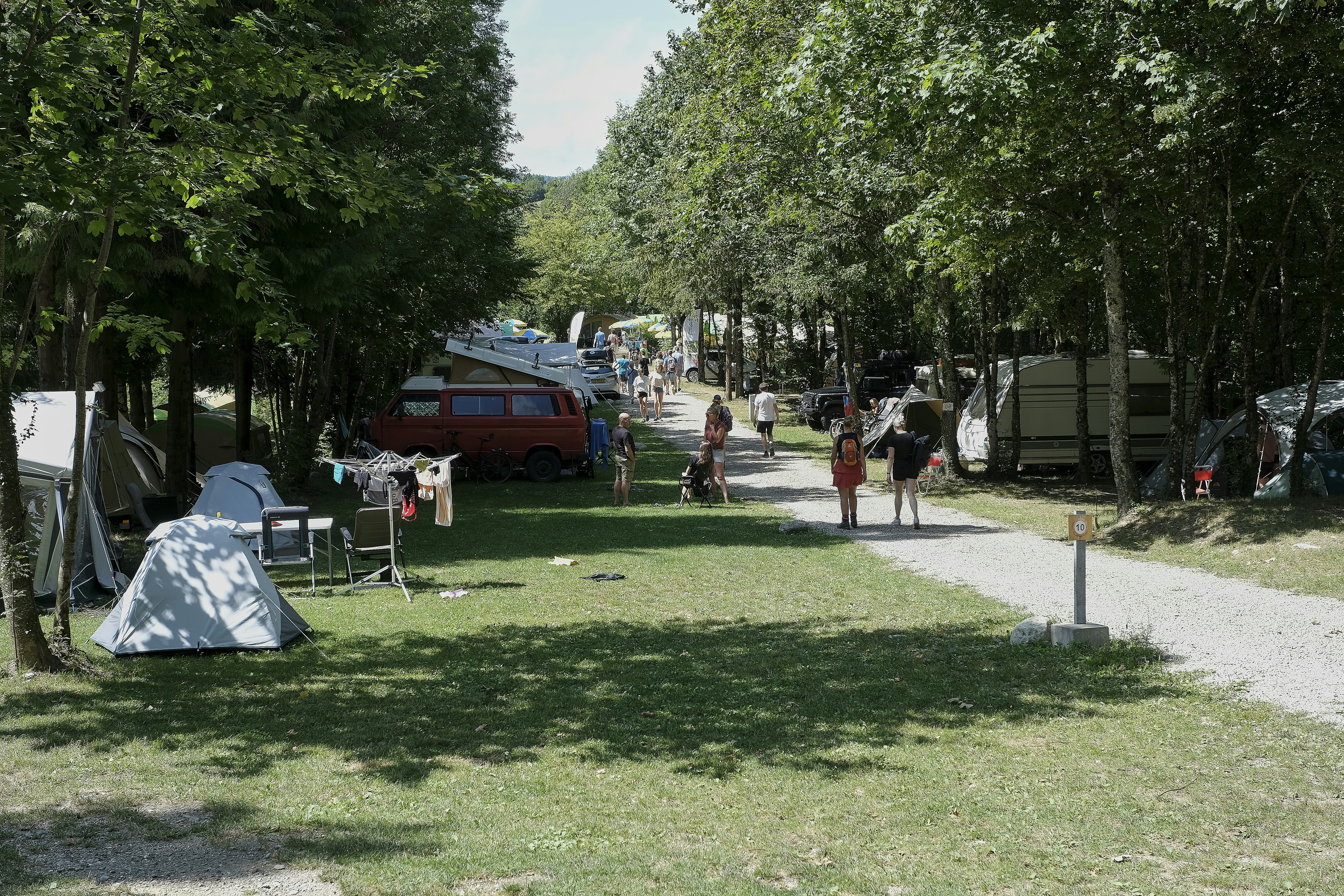 Camping l'Aventure - Standplätze auf dem Campingplatz 