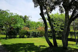 Camping Le Barralet - Stellplatz vom Campingplatz auf grüner Wiese