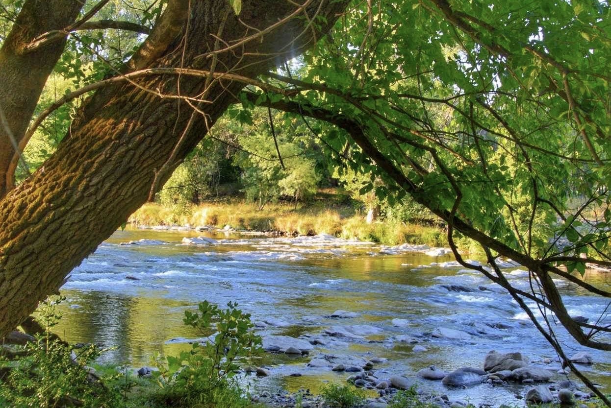 Camping Le Beaussement - Blick auf den Fluss am Campingplatz