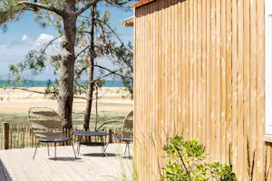 Camping Le Bellevue Camping LE BELLEVUE - Mobilheim mit Terrasse auf dem Campingplatz