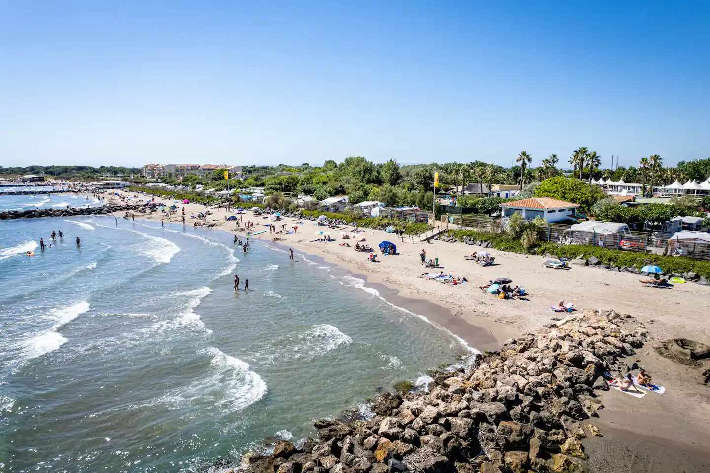 Yelloh! Village Le Club Farret Camping Le Club Farret - Blick auf den Strand am Campingplatz
