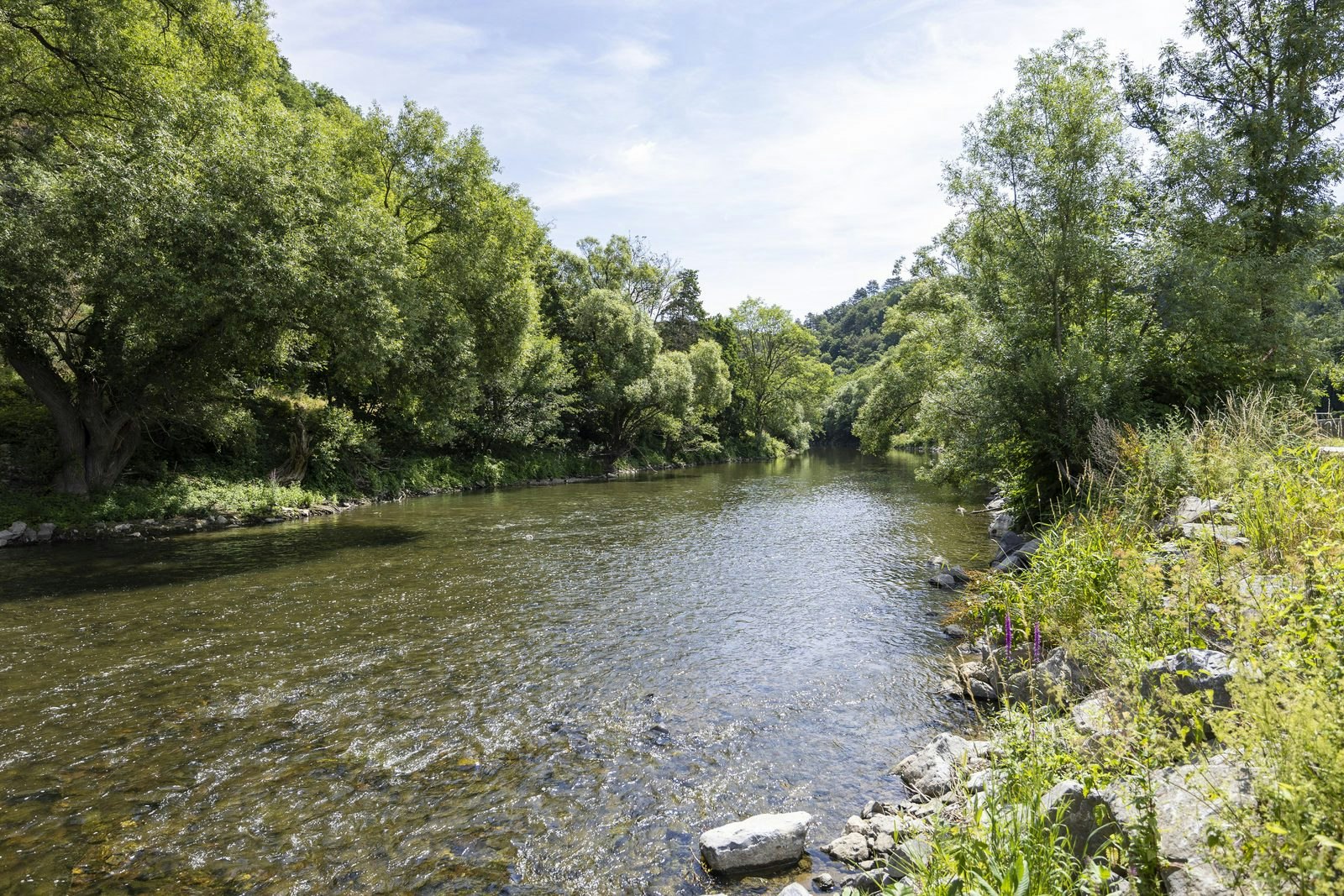 Arden Parks Comblain-au-Pont   Camping Le Confluent - Blick auf den Fluss am Campingplatz