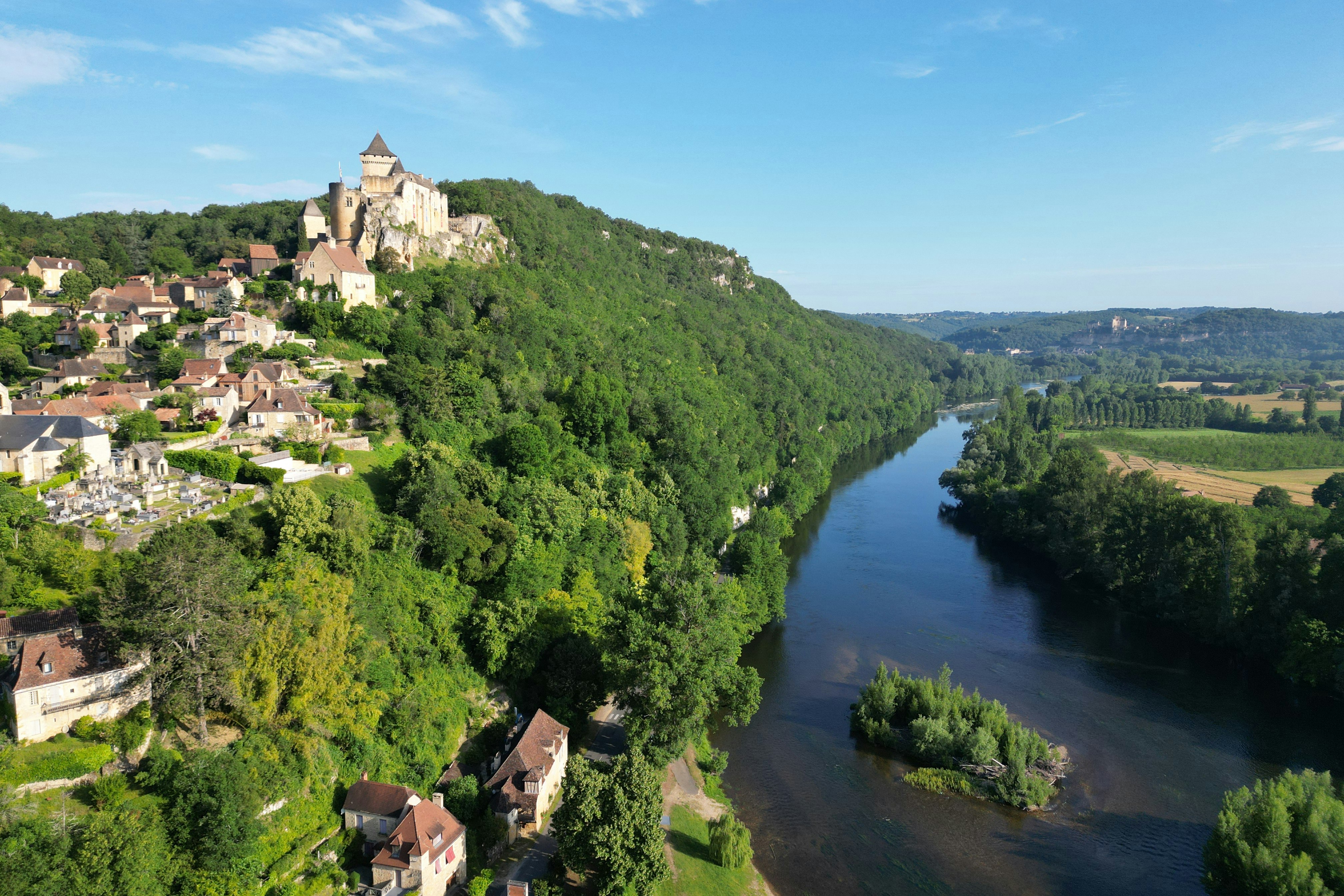 Camping Paradis le Ceou  Camping Le Céou - Luftaufnahme der Umgebung