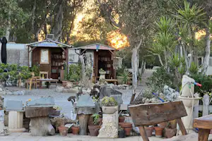 Camping le due Barche - Blick auf den Campingplatz umgeben von Bäumen