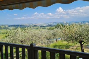 Camping le Farfalle - Ausblick von der Terrasse eines Mobilheims