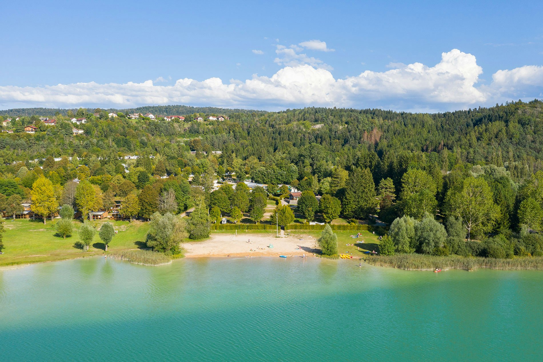 Yelloh! Village Le Fayolan   - Luftaufnahme des Strandes und des Meeres