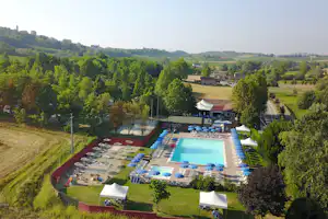 Camping Le Fonti - Campingplatz aus der Vogelperspektive
