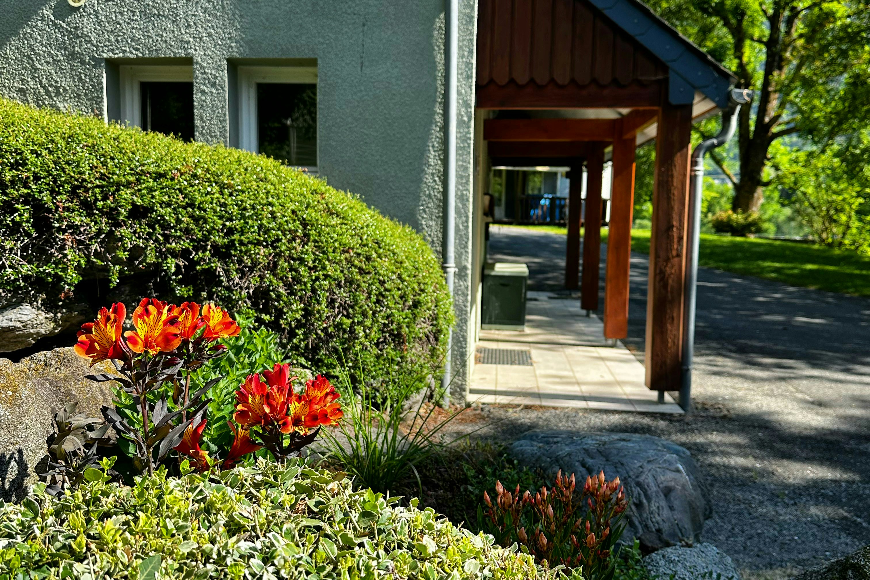 Camping Le Hounta - Außenansicht des Sanitärgebäudes