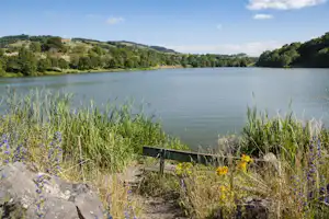 Camping Le Lac de Saint-Point Lamartine - Blick auf den See de Saint Point Lamartine in der Umgebung vom Campingplatz