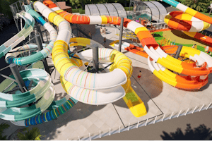 Camping Club Le Littoral - MS Vacances - Rutschen im Wasserpark des Campingplatzes