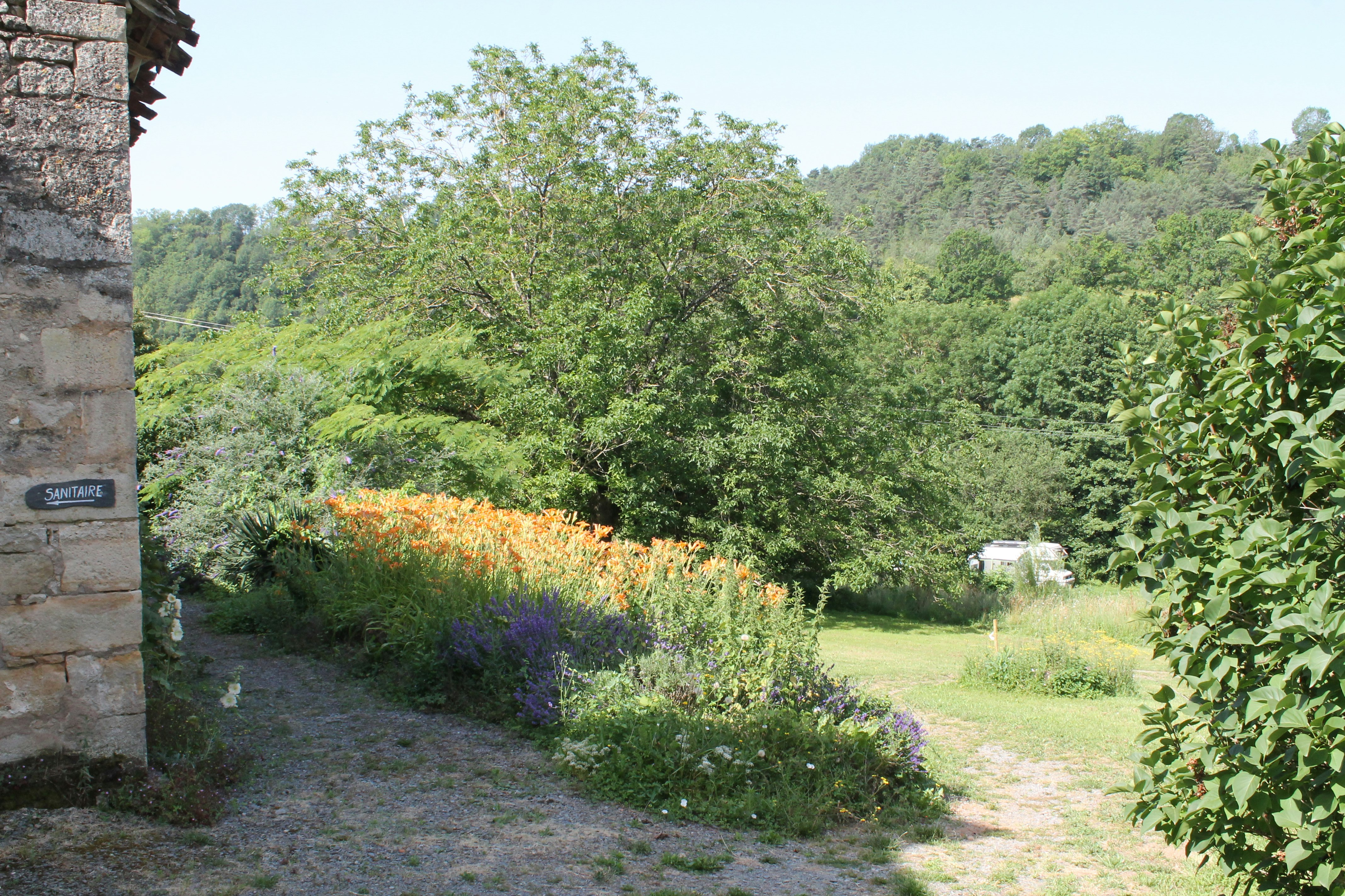 Camping Le Mas d'Ayen - Blick auf die Begrünung des Campingplatzes