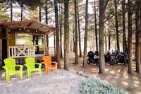 Camping Le Matin Calme - Mobilheim mit Terrasse