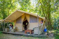 Camping Le Moulin - Glamping Zelt im Grünen auf dem Campingplatz