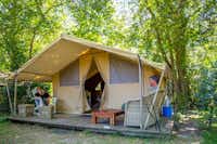 Camping Le Moulin - Glamping Zelt im Grünen auf dem Campingplatz