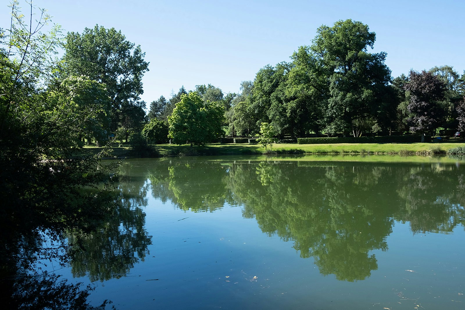 Camping Le Muret - Blick auf den See umgeben von Bäumen