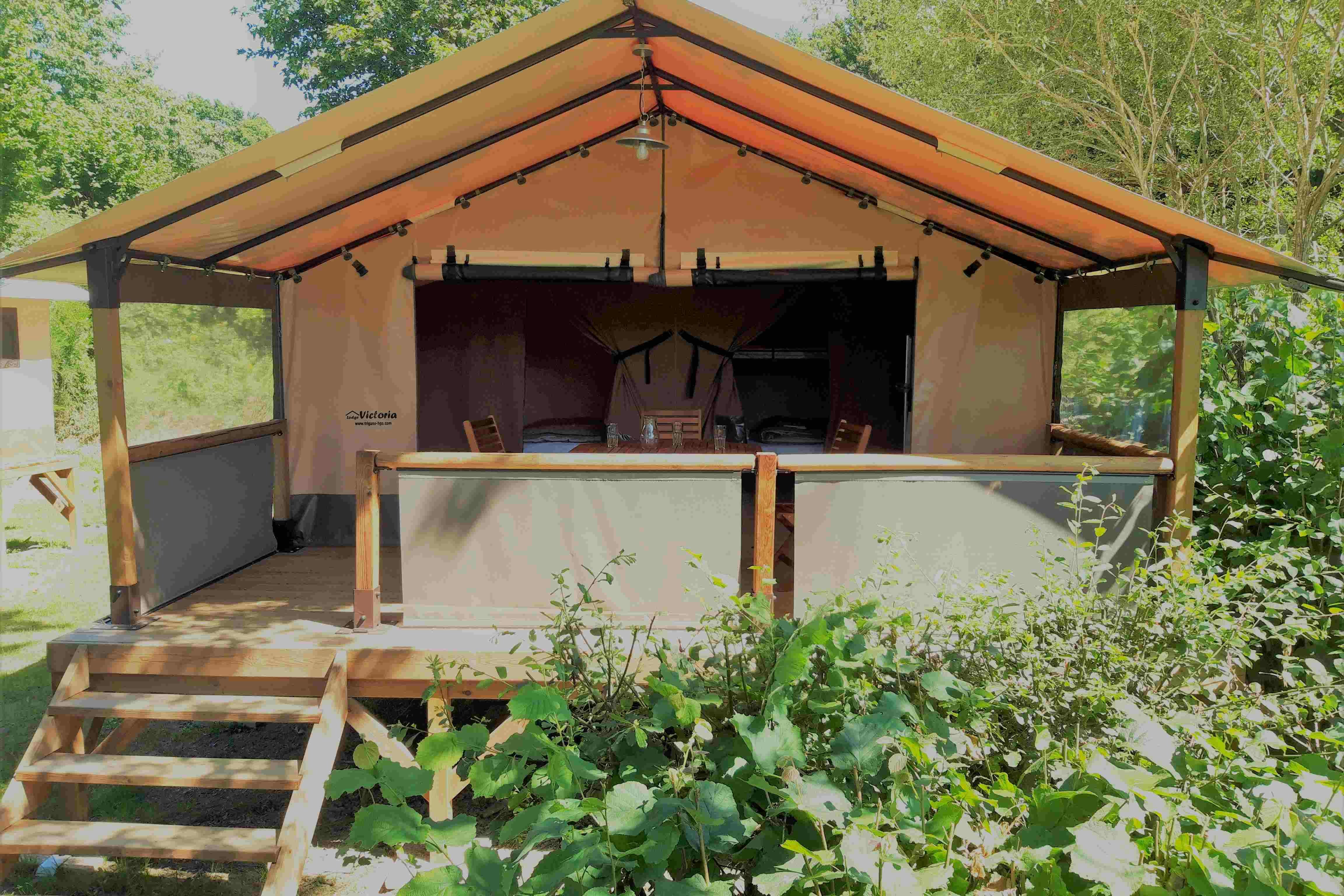 Camping le Petit Bois - Glamping-Zelt auf dem Campingplatz