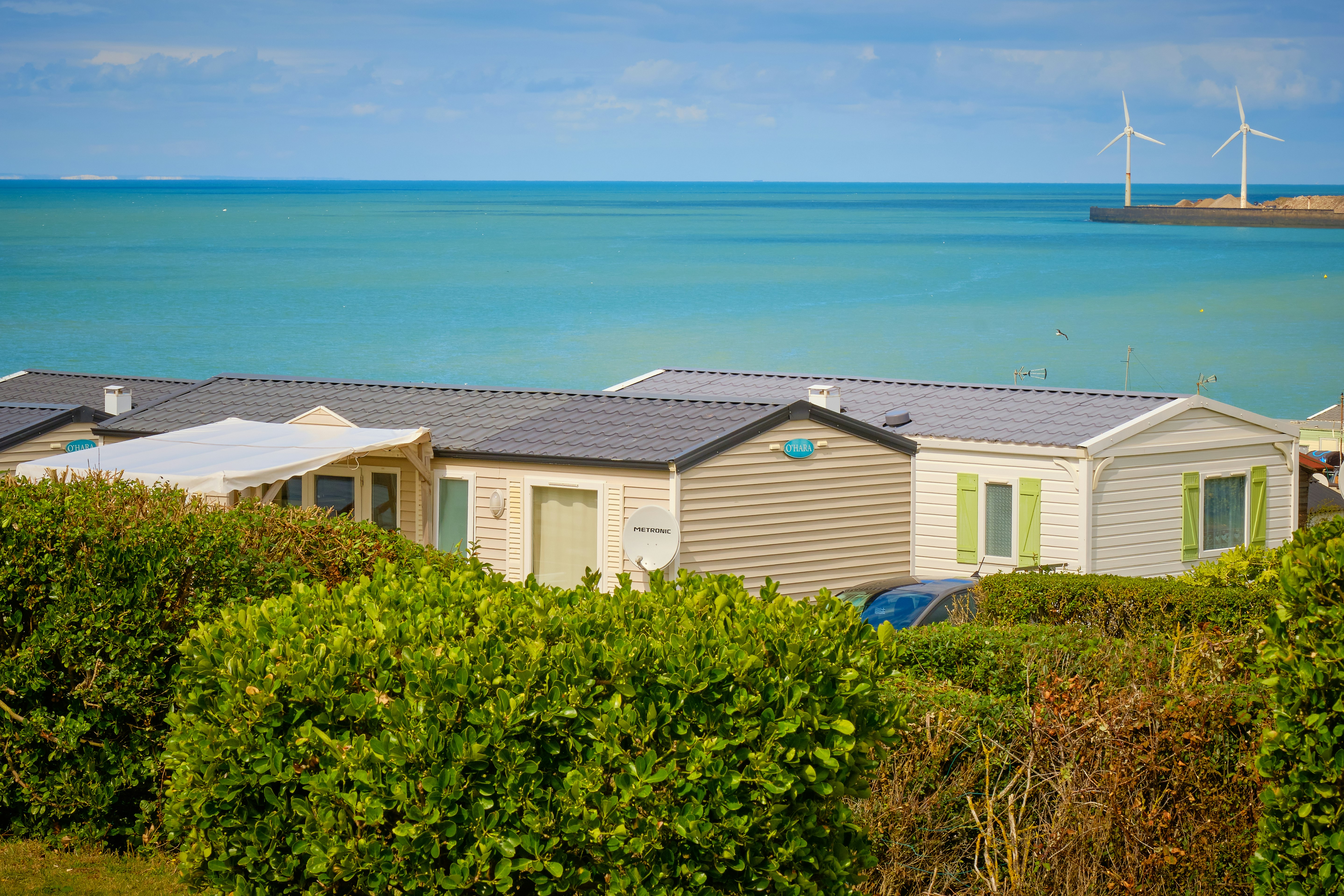 Camping Tohapi Le Phare D`opale  Camping Le Phare - Außenansicht der Mobilheime auf dem Campingplatz
