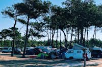 Camping Le Pin Sec - Wohnmobil- und  Wohnwagenstellplätze im Schatten der Bäume