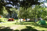 Camping Le Plô -  Wohnwagen- und Zeltstellplatz zwischen Bäumen