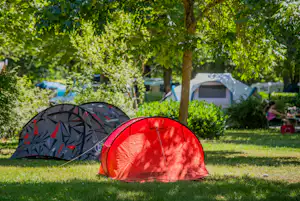Flower Camping Le Pont du Tarn - Zeltwiese auf dem Campingplatz