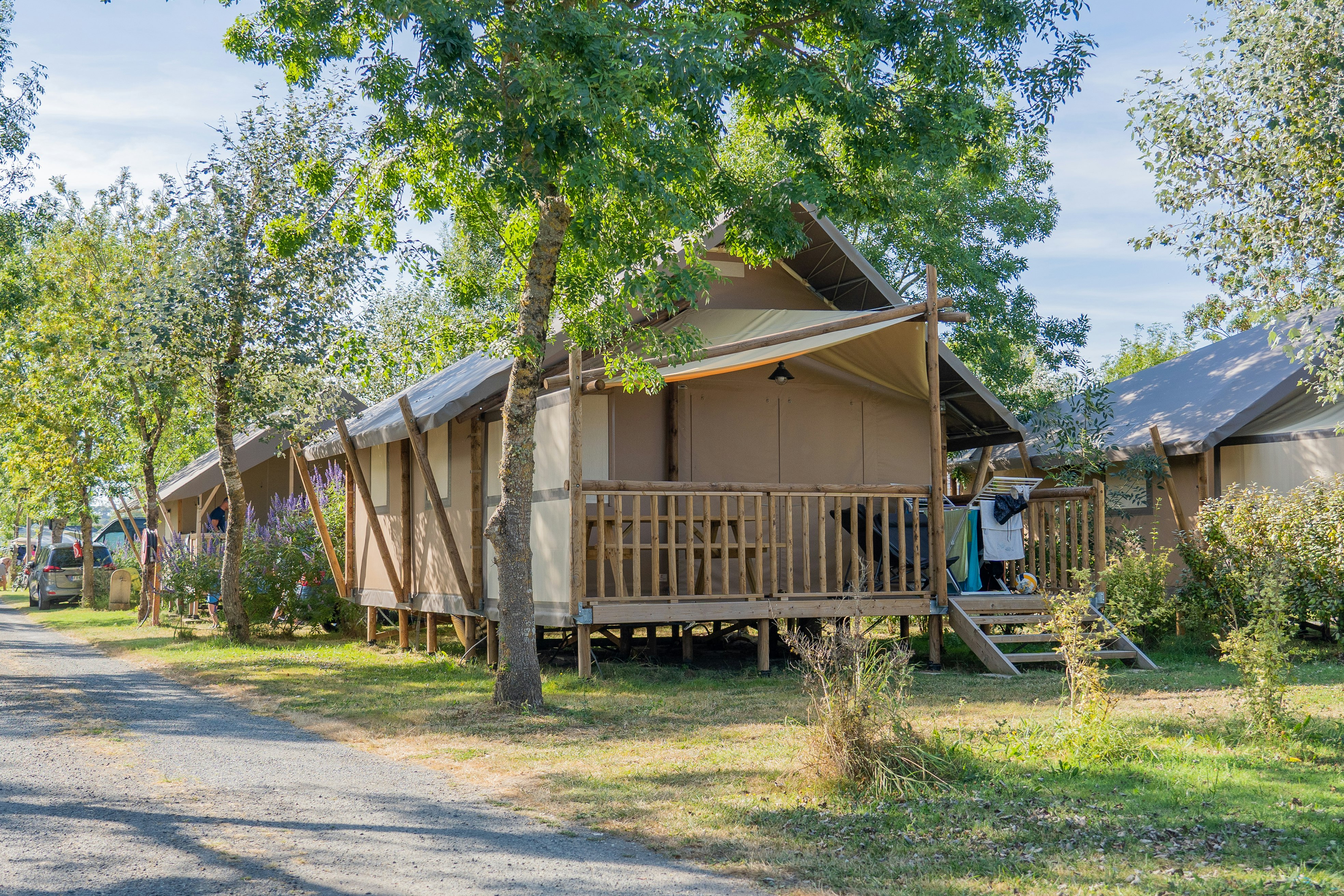 Camping Le Soleil Levant-Ribes - Glamping-Zelte auf dem Campingplatz