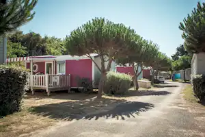 Camping Le Suroit - Mobilheime vom Campingplatz mit Veranden