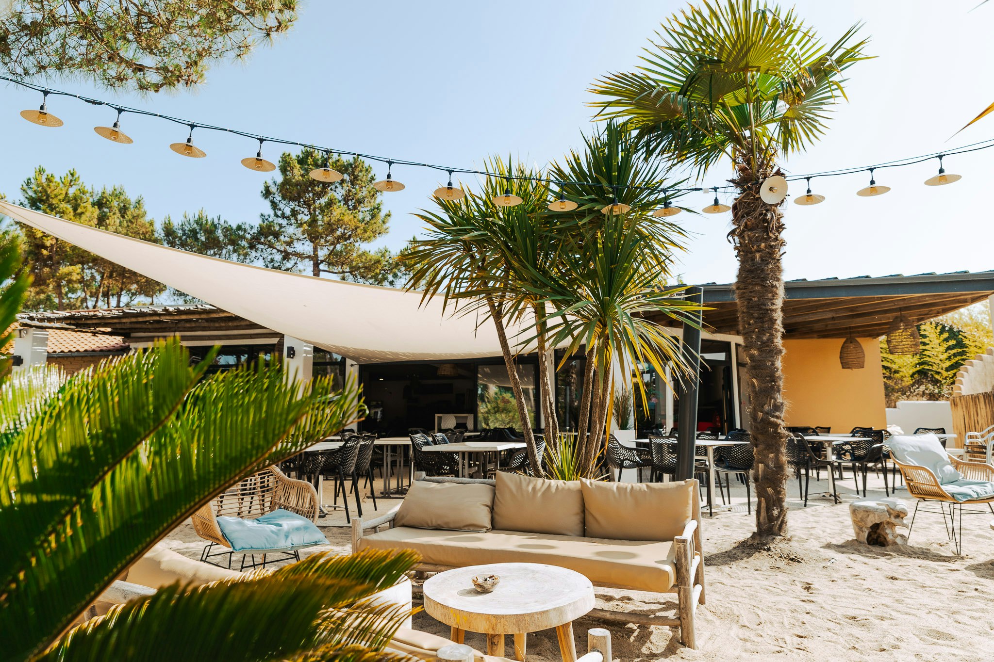Camping Le Tropicana  - Restaurant mit Terrasse auf dem Campingplatz