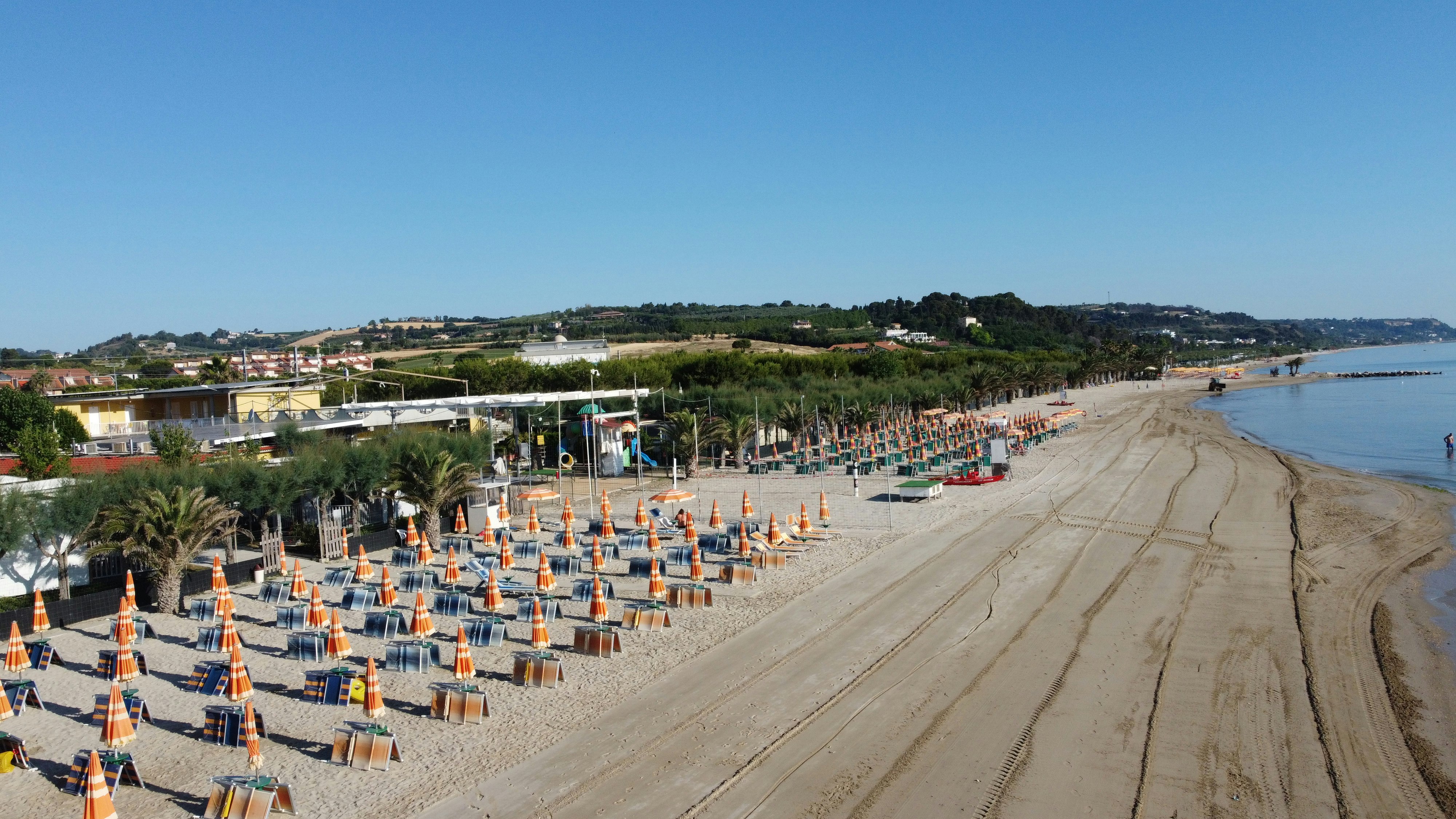 Camping Led Zeppelin - Luftaufnahme des Strandes