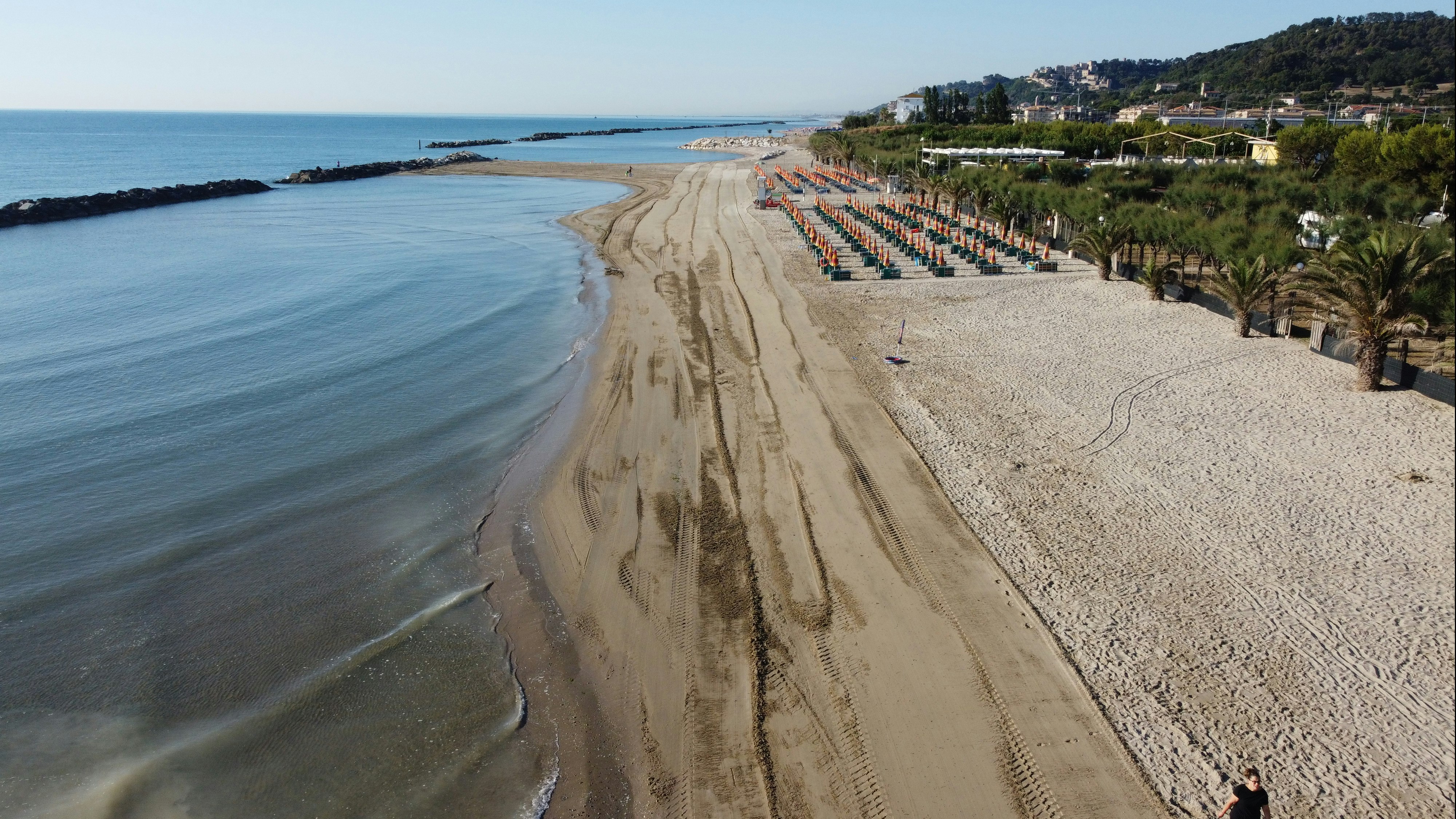 Camping Led Zeppelin - Luftaufnahme des Strandes