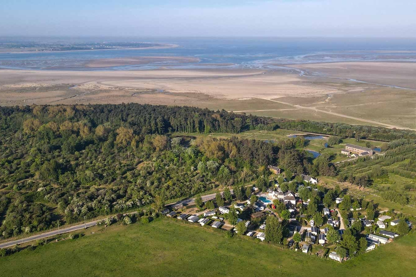 Camping Les 3 Sablières  - Luftaufnahme des Campingplatzes