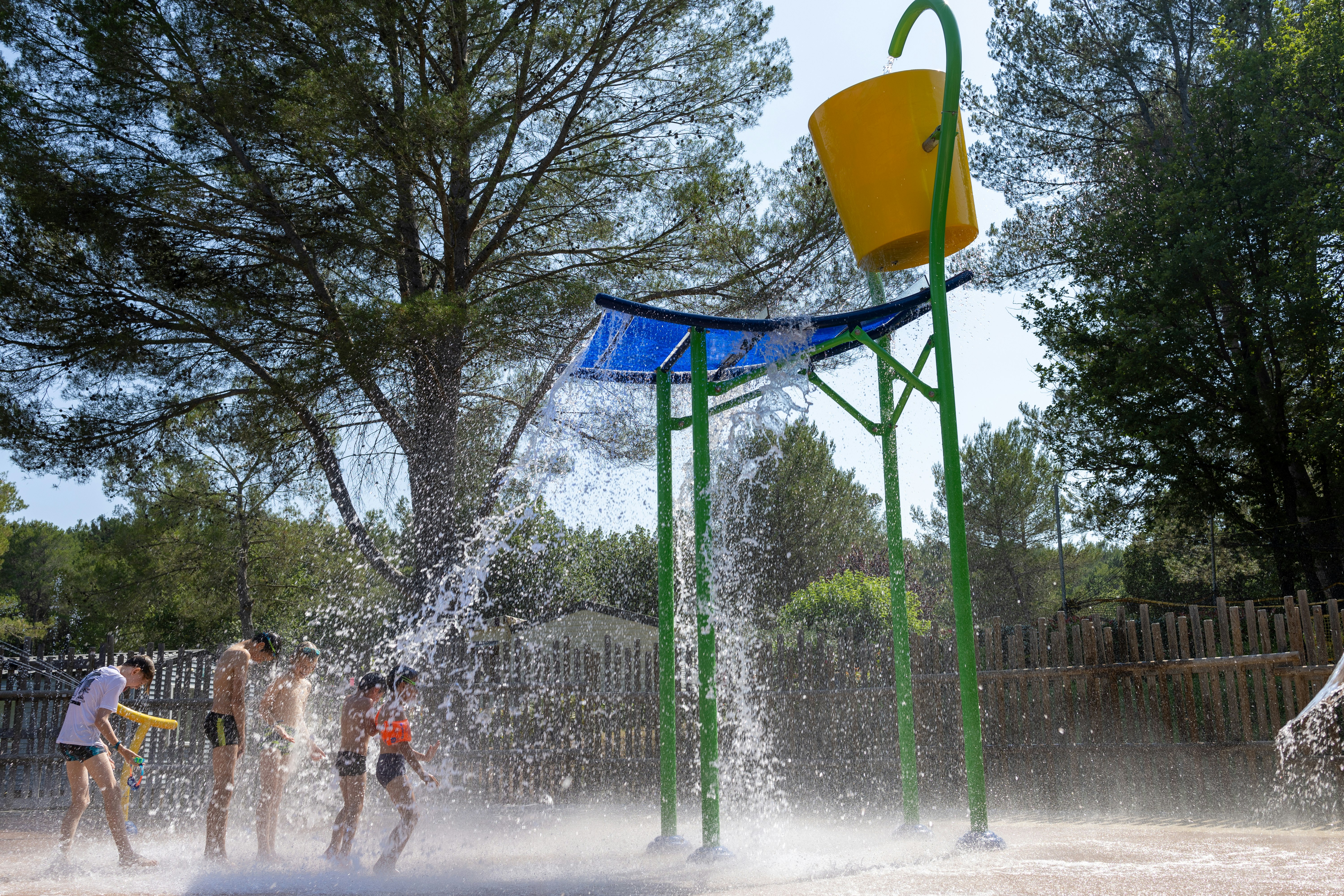 Camping Villaverde  Camping Les Blimouses - Wasserspielplatz für Kinder auf dem Campingplatz