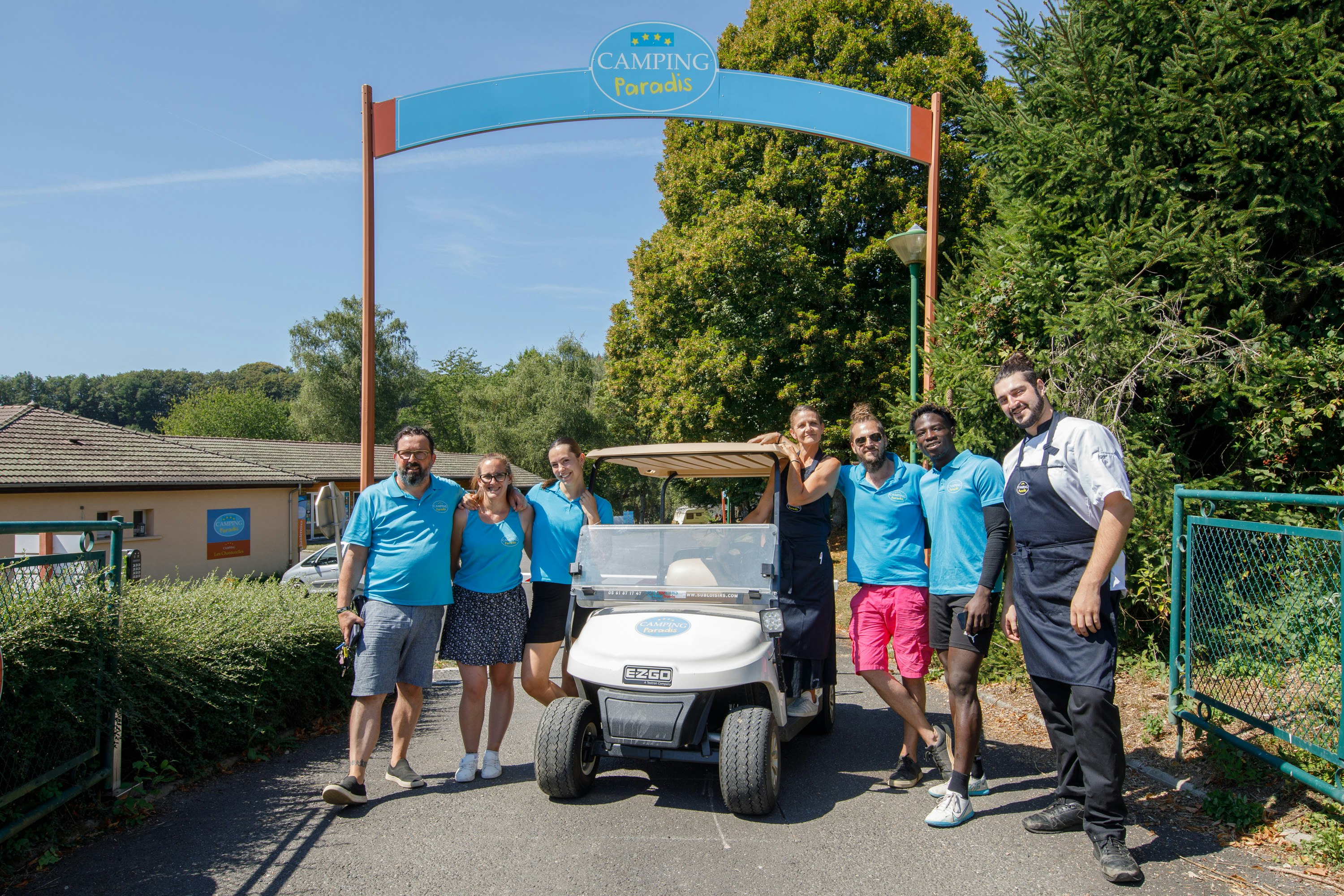 Camping Les Chanterelles  Camping Paradis Les Chanterelles  - Team der Animation auf dem Campingplatz