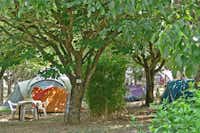 Camping Les Cigales - Wohnwagen- und Zeltstellplatz zwischen Bäumen