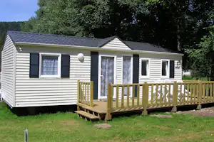Camping Les Granges-Bas - Mobilheim vom Campingplatz mit Veranda