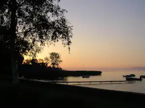 Camping Les Grangettes - Sonnenuntergang am Genfersee
