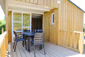 Camping Les Logeries - Terrasse Holzmobilheim