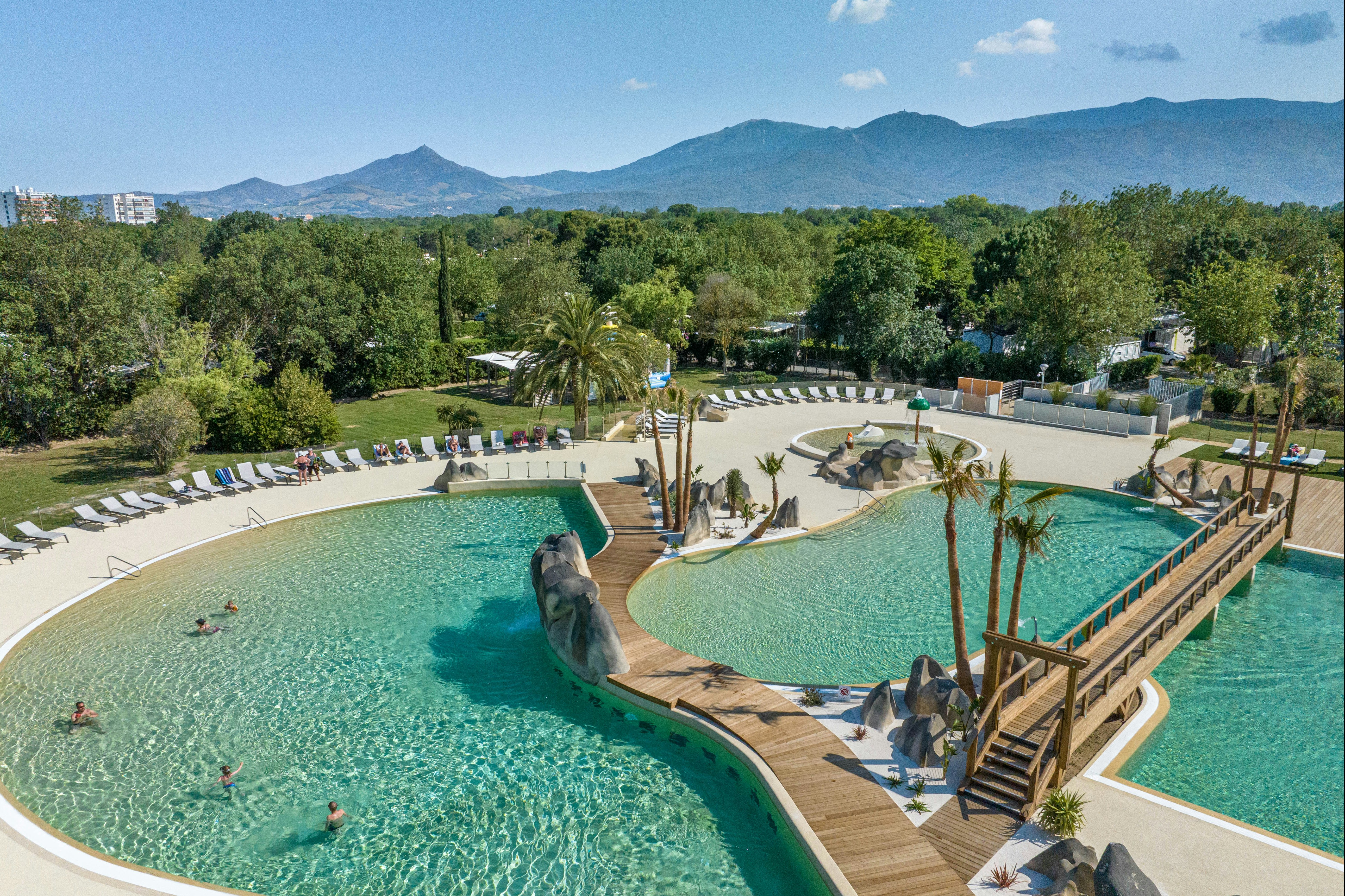 Camping Les Marsouins - Blick auf den Wasserpark