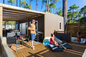 Camping Les Oyats - Mobilheime auf dem Campingplatz