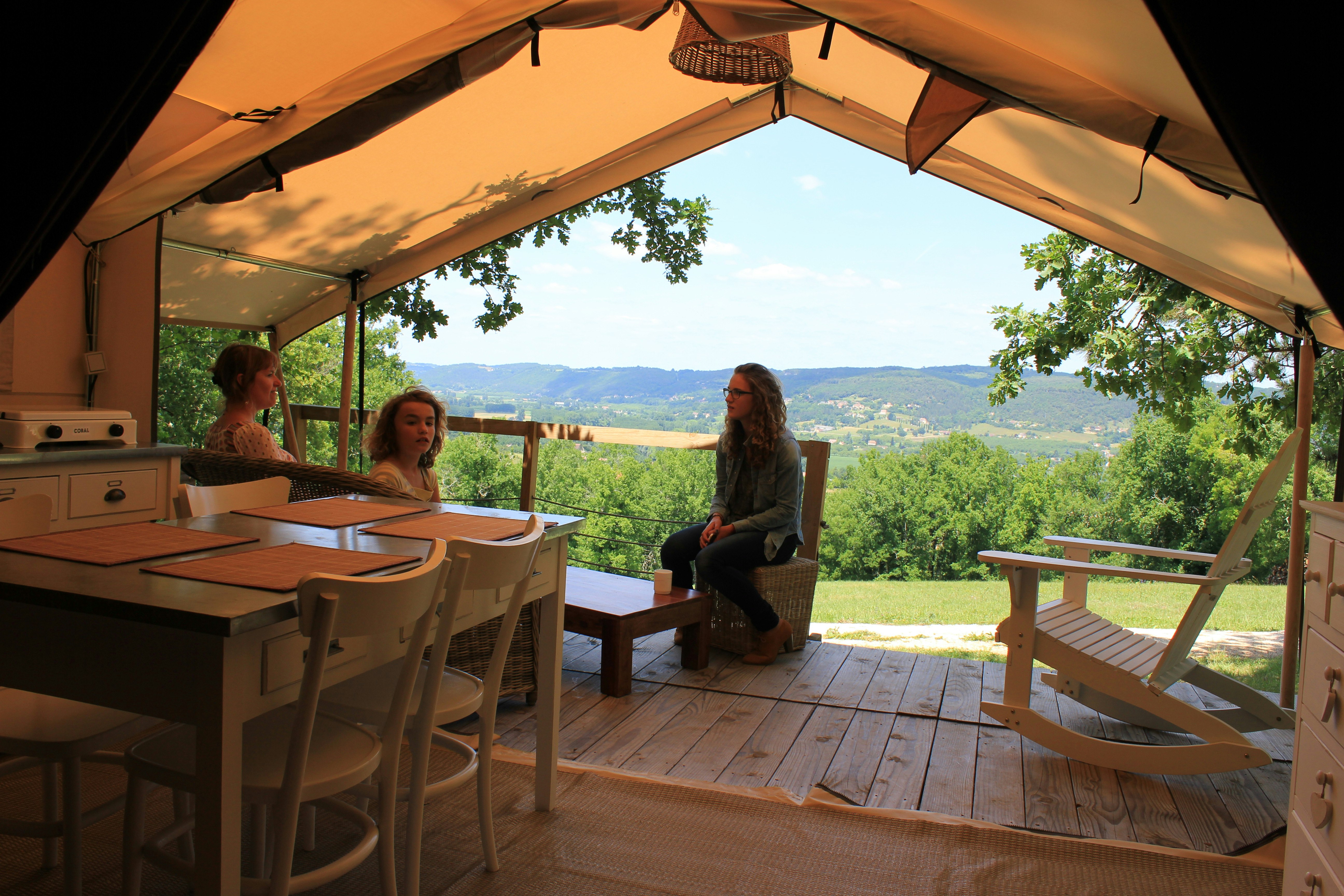 Camping Les Pastourels - Innenansicht des   Glampingzelt