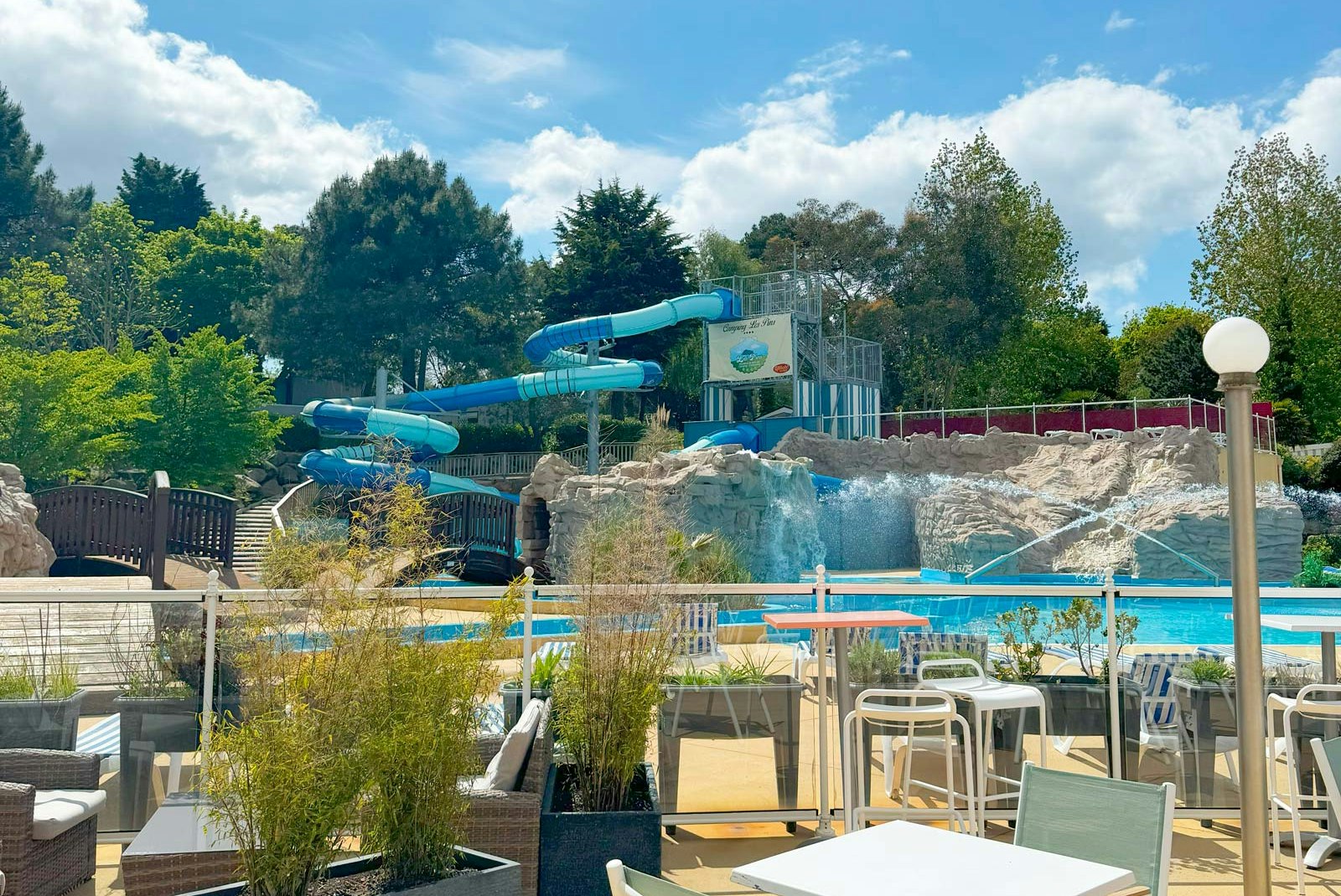 Yelloh! Village Les Pins  - Rutschen im Wasserpark des Campingplatzes