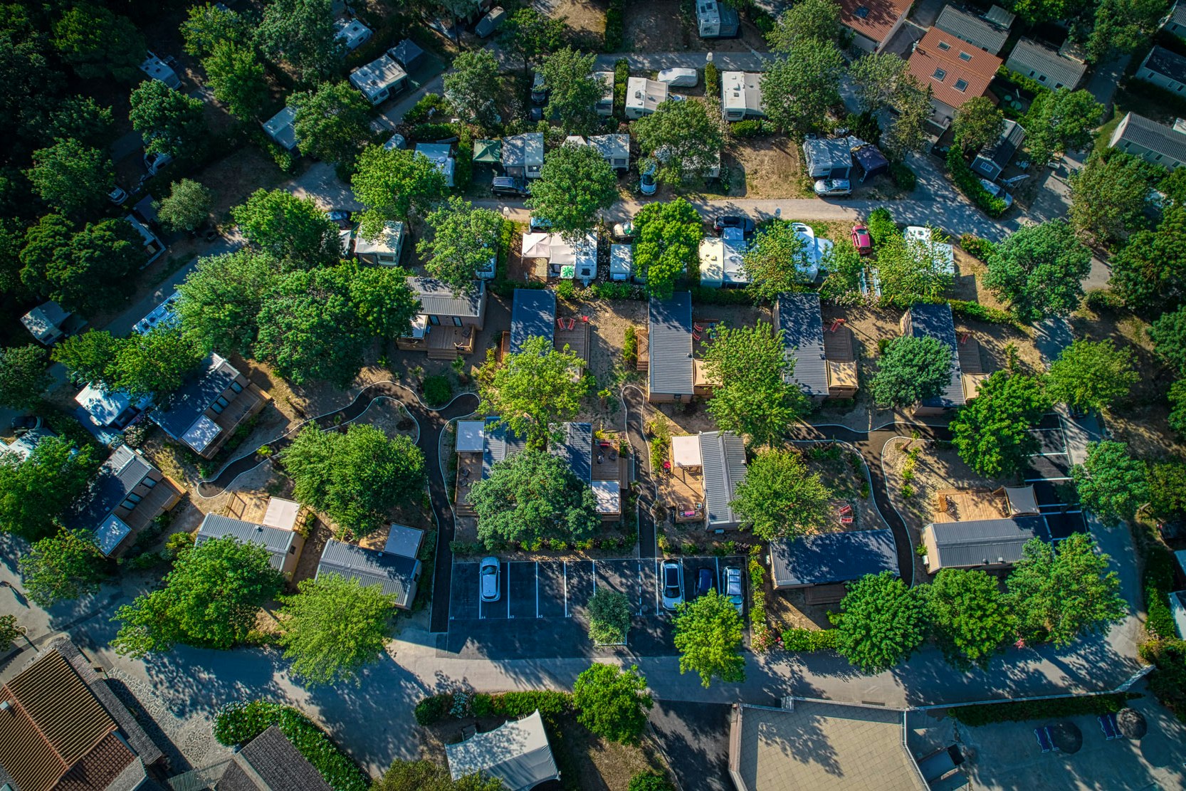 Camping Sunêlia les Pins  Camping Les Pins - Campingplatz aus der Vogelperspektive
