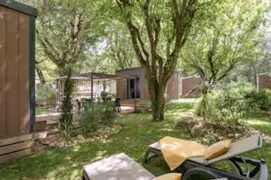 Camping Les Rivages - Außenansicht eines Mobilheims