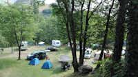 Camping Les Rives de l'Ardèche -  Wohnmobil, Wohnwagen und Stellplätze  auf dem Campingplatz 