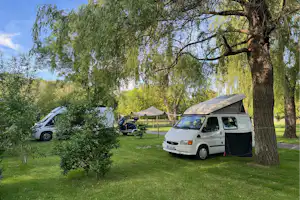 Camping Les Saules de Cormery - Standplatzwiese auf dem Campingplatz