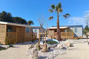 Camping Les Tamaris - Mobilheime auf dem Campingplatz