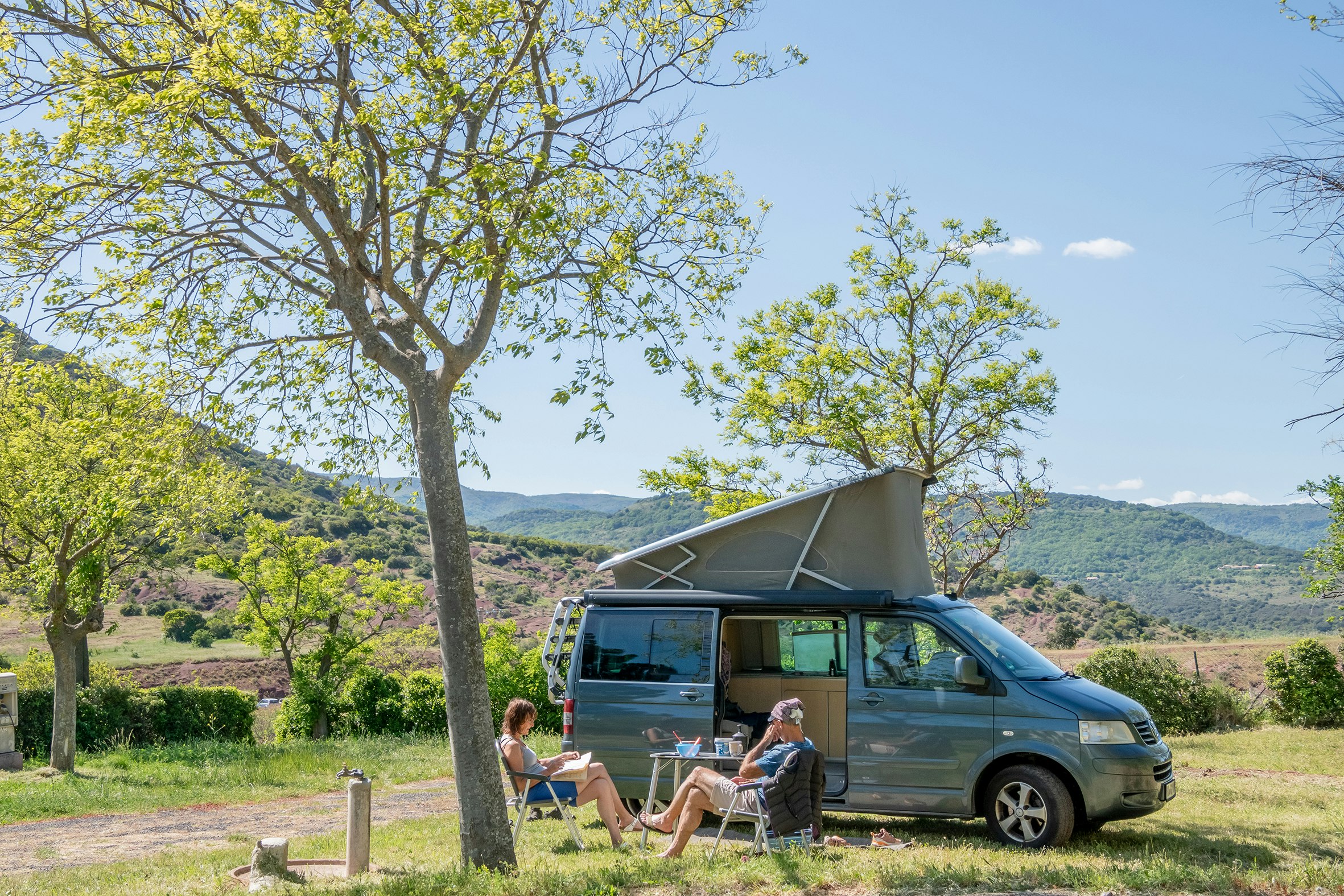 Onlycamp Les Vailhés  Camping Les Vailhés - Camper auf Standplatz auf dem Campingplatz