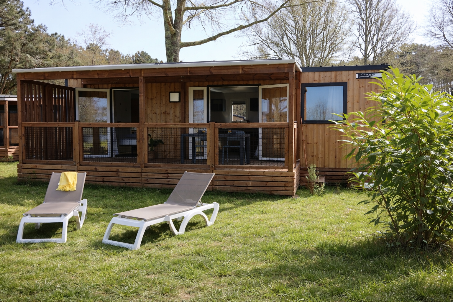 Camping L'Etang Blanc  - Mobilheim auf dem Campingplatz