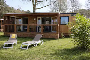 Camping L'Etang Blanc - Mobilheim auf dem Campingplatz