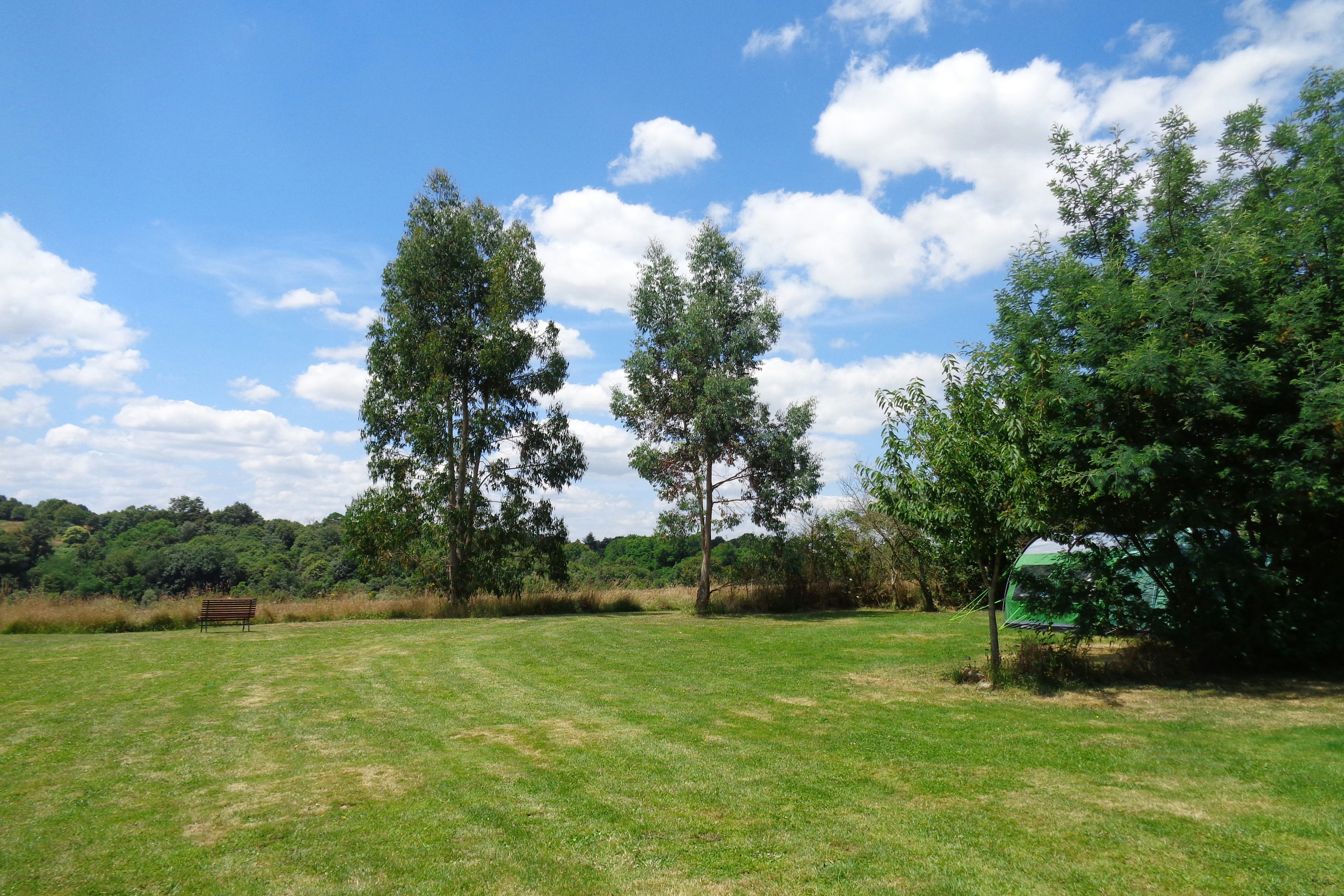 Camping L'Etournerie - Standplätze mit Zelt auf dem Campingplatz